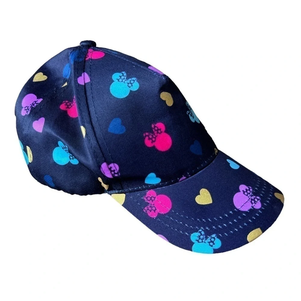 Disney Minnie Mouse Toddler OSFM All Over Minnie Hearts Multicolor SnapBack Hat